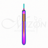 Scalpel Handle No. 4 Multi Titanium Surgical Handle with Ergonomic Grip by Mizon International