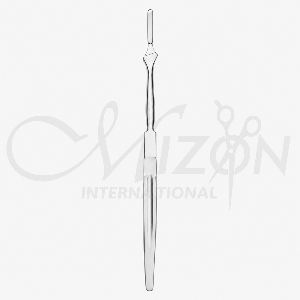 Mizon International Scalpel Handle No. 7 featuring surgical-grade stainless steel construction, precision blade compatibility, balanced ergonomic handling, and reusable professional design for surgical applications.