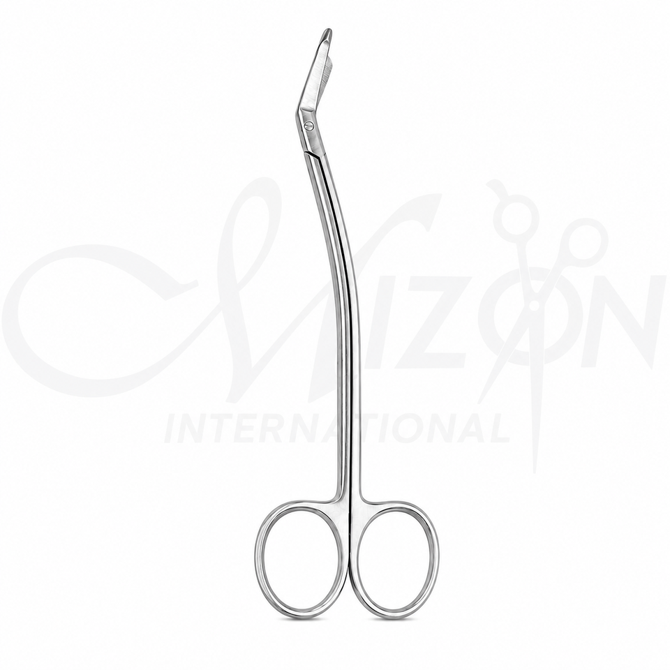 Schmieden-Taylor Dural Scissors 18 cm Angled Stainless Steel Surgical Instrument by Mizon International
