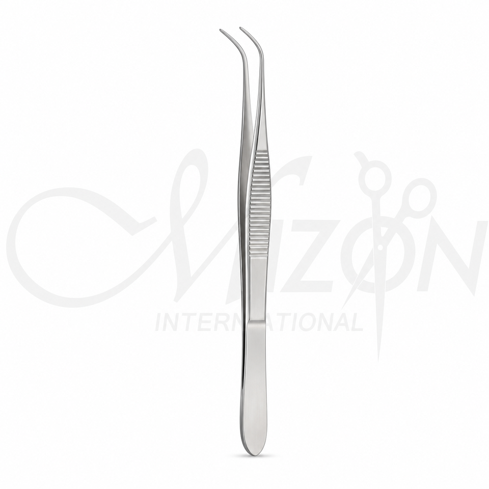 Schweiger Extra-Capsular Forceps Curved Stainless Steel Ophthalmic Surgical Instrument by Mizon International