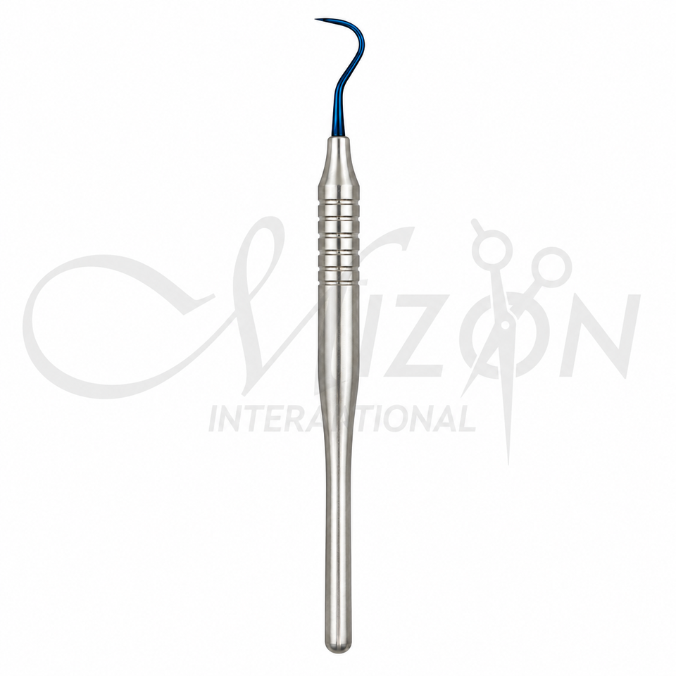 Mizon International Dental Sickle Scaler featuring Premium Medical-Grade Surgical Stainless Steel Construction, Precision Sickle Working Tip, Ergonomic Knurled Non-Slip Handle, Satin Anti-Glare Finish, Professional Periodontal Scaler for Plaque, Tartar & Supragingival Calculus Removal, Preventive Dentistry, Periodontal Therapy, and General Dental Procedures.