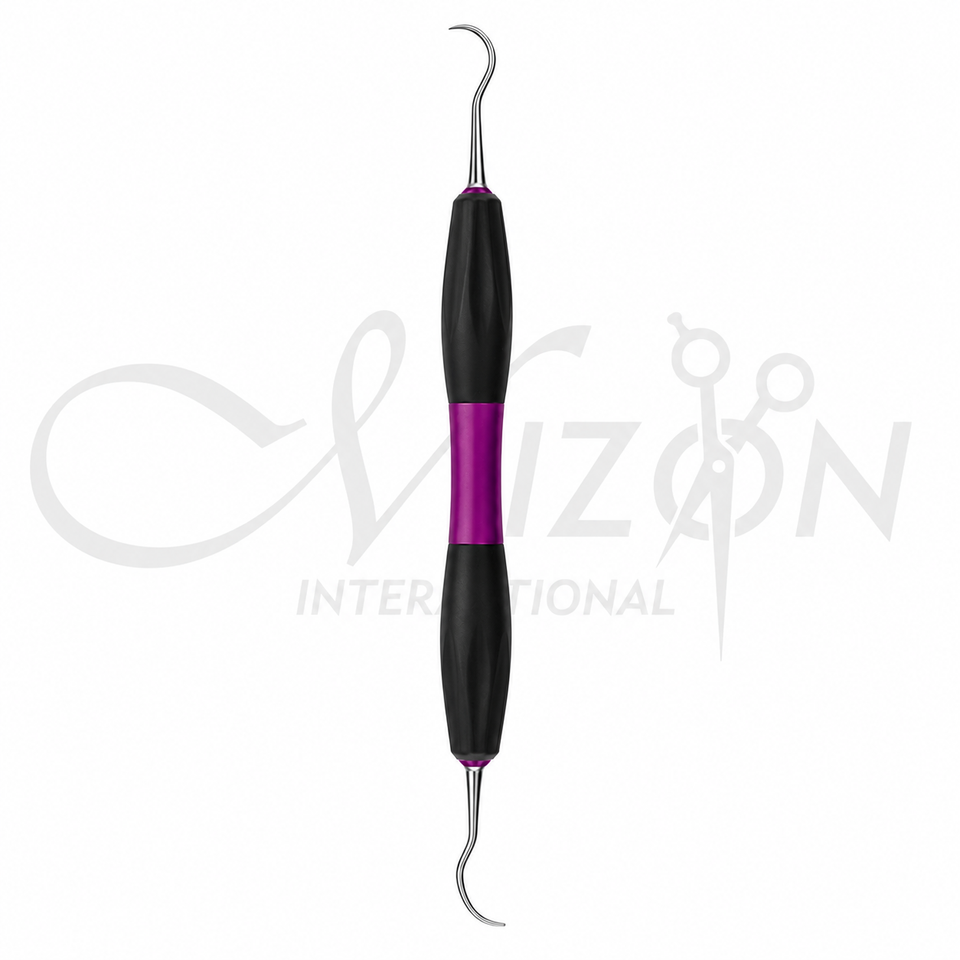 Mizon International Dental Sickle Scaler featuring Premium Medical-Grade Surgical Stainless Steel Construction, Precision Sickle Working Tip, Ergonomic Knurled Non-Slip Handle, Satin Anti-Glare Finish, Professional Dental Instrument for Plaque, Tartar & Supragingival Calculus Removal, Preventive Dentistry, Periodontal Therapy, and General Dental Practice.