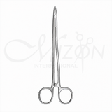 Mizon International Sims Needle Holder 19cm featuring S-curved shanks, precision needle-gripping jaws, stainless steel construction, and professional surgical instrument design.