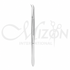 Splinter Forceps Pin Smooth Curved 9 cm | Surgical Splinter Forceps | Mizon International