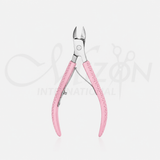 Pink Stainless Steel Cuticle Nipper Professional Nail Care and Manicure Tool by Mizon International