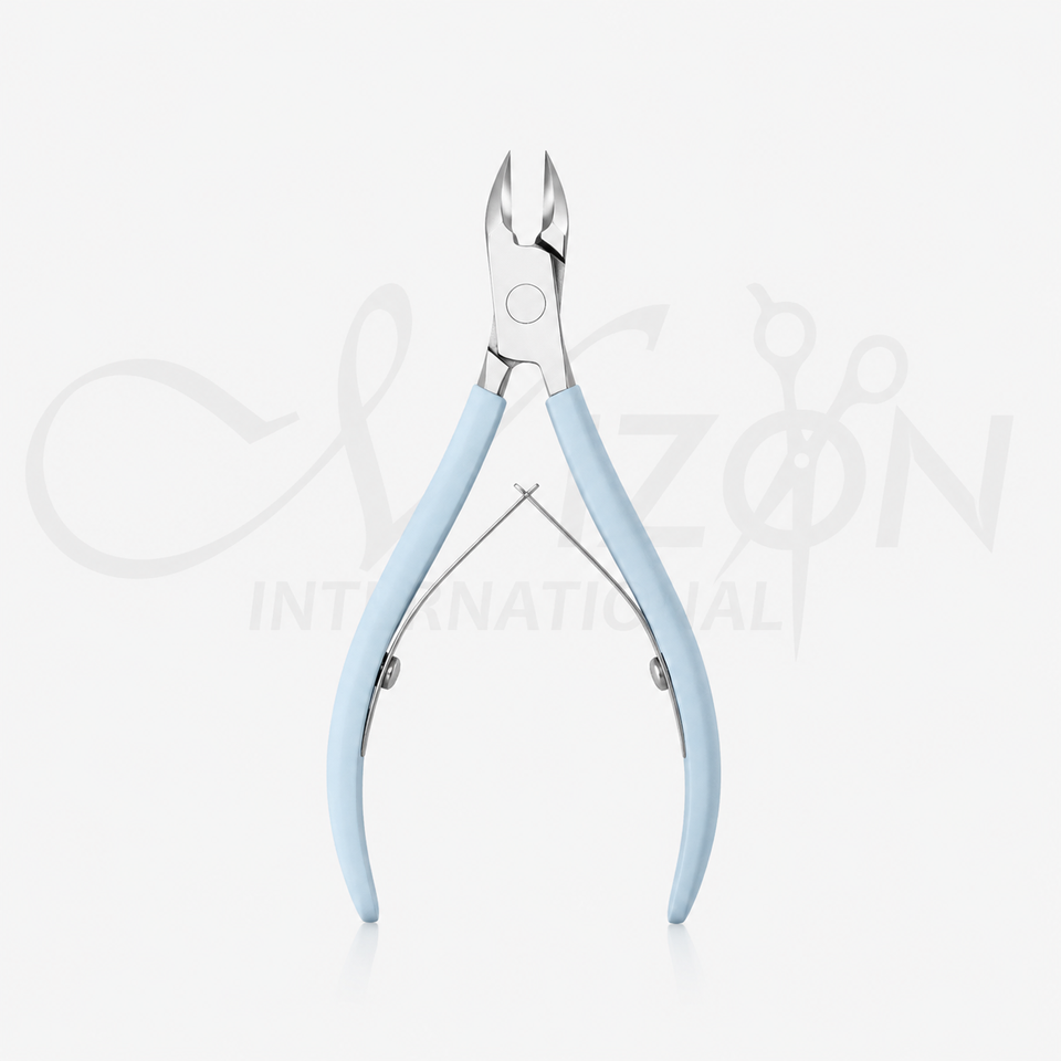Stainless Steel Cuticle Nipper with Grip Professional Manicure Tool by Mizon International