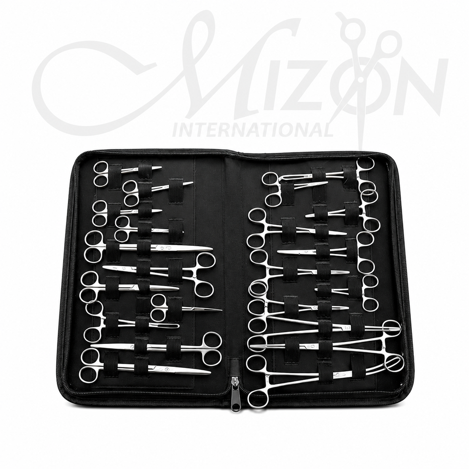 24-Piece Stainless Steel General Surgery Kit with Carrying Case by Mizon International