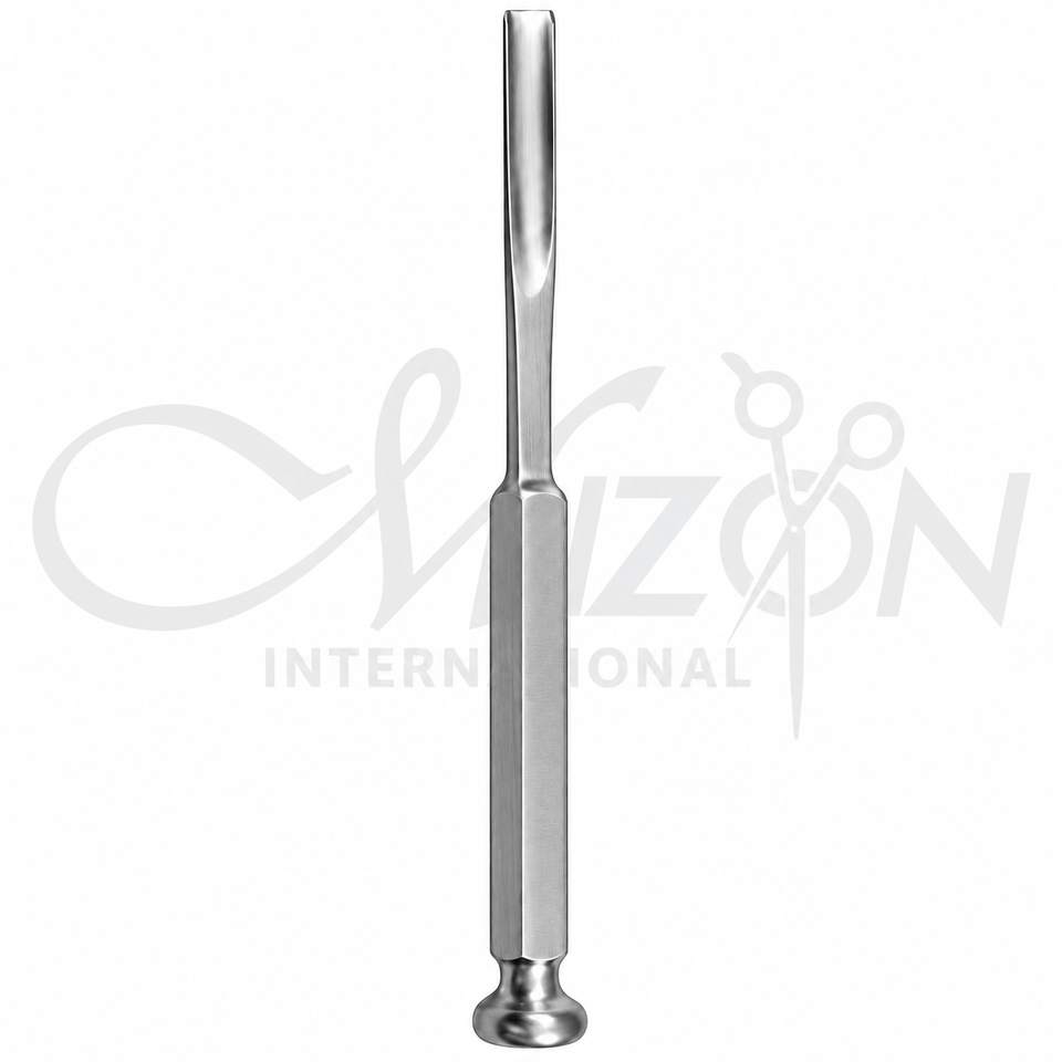 Mizon International Stille Bone Gouge with atraumatic grooved working end orthopedic surgical instrument