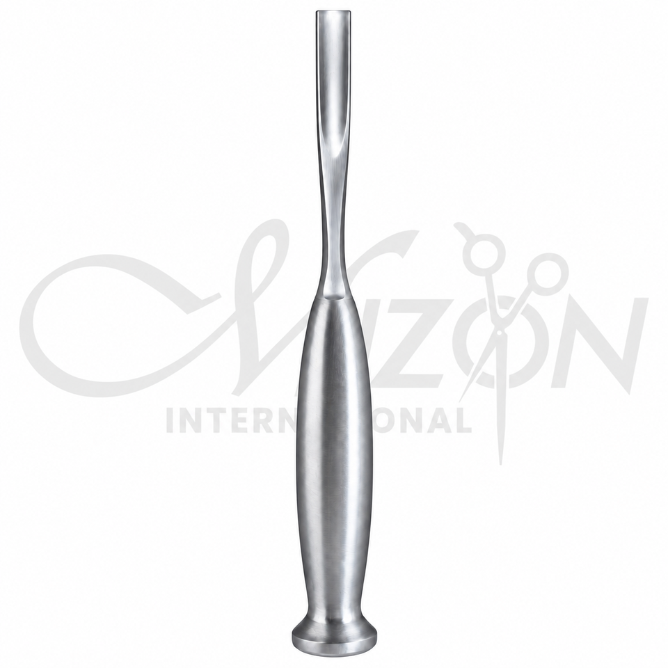 Mizon International straight bone gouge 13mm 1/2 inch wide head 8 inch 200mm orthopedic surgical instrument