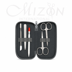 Professional Surgical Beauty Instruments Kit with Carrying Bag | Stainless Steel Grooming Set | Mizon International