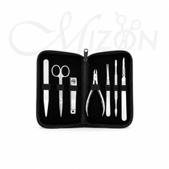 Surgical Instruments Kit with Carrying Bag | 7-Piece Stainless Steel Grooming Set | Mizon International