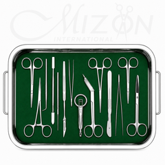 Surgical Instruments Set | Stainless Steel Instrument Set with Tray | Mizon International