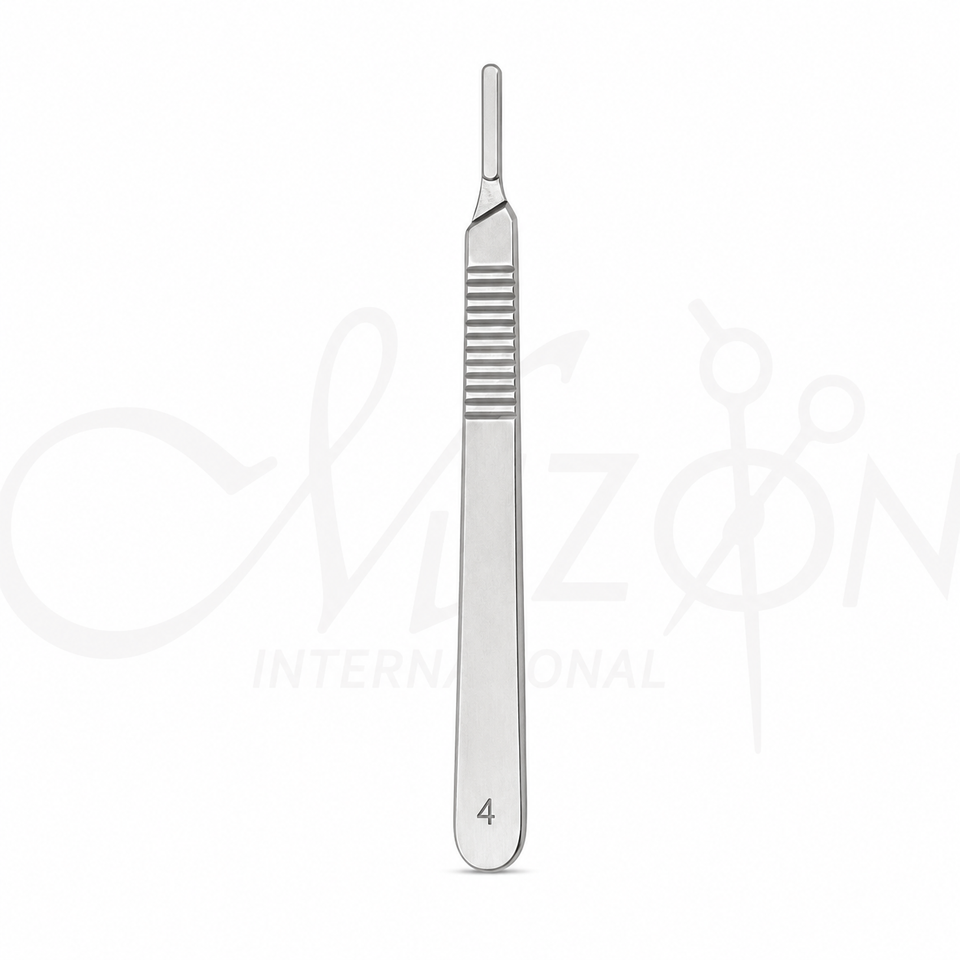 Stainless Steel Surgical Scalpel Handle No. 4 Compatible with Blades 20 21 22 23 24 25 by Mizon International