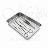 Surgical Surgery Tools Kit Stainless Steel Instrument Tray Set by Mizon International