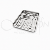 Surgical Surgery Tools Stainless Steel Tray Set 18-Piece Professional Medical Instrument Kit by Mizon International