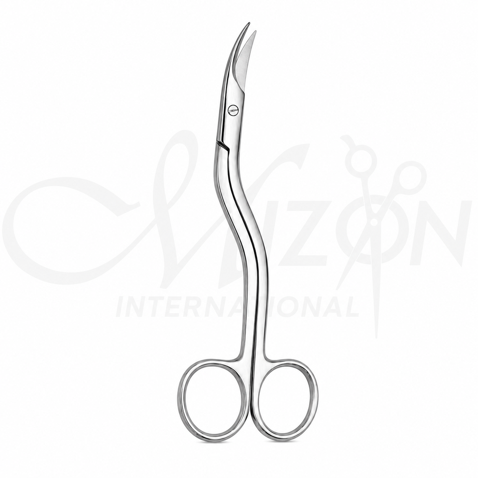 Curved Suture Cutting Scissors 11.5 cm Stainless Steel Surgical Instrument by Mizon International