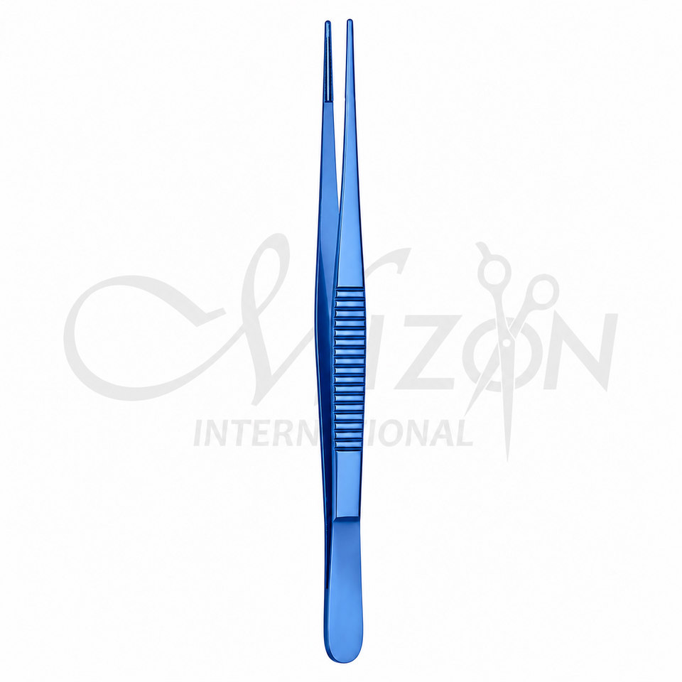 Titanium DeBakey Vascular Tissue Forceps Round Handle Atraumatic Surgical Instrument by Mizon International