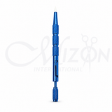 Mizon International blue titanium scalpel handle for sapphire blades with non-slip knurled grip