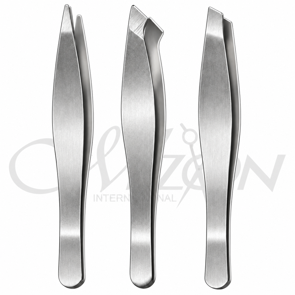 Mizon International Tweezer Trio Kit 3 piece precision beauty tweezers for eyebrow grooming and professional beauty applications