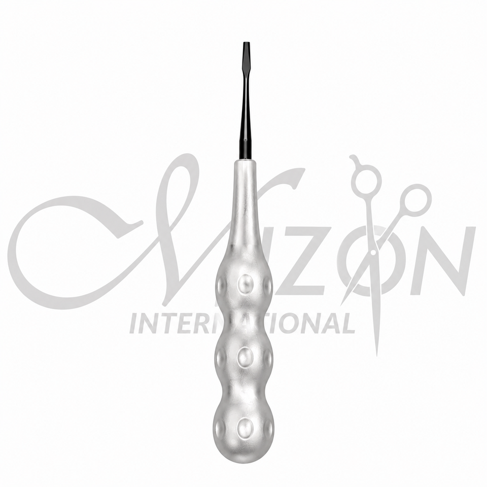 Mizon International Twist Elevator Angled Premium Medical Grade Stainless Steel Dental Surgical Elevator with Precision Angled Twist Tip and Ergonomic Handle for Tooth Extraction, Root Elevation, Oral Surgery and Periodontal Procedures