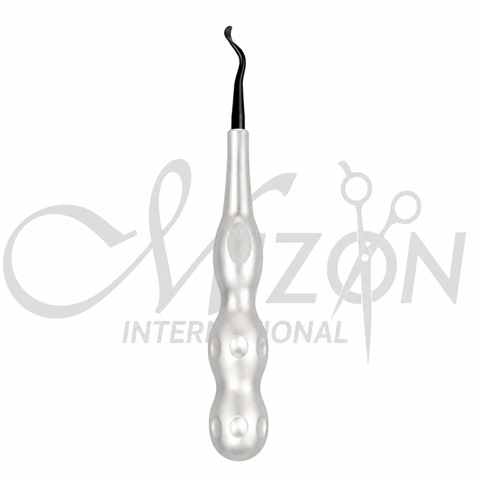 Mizon International Twist Elevator Angled Right Premium Medical Grade Stainless Steel Dental Surgical Elevator with Precision Right-Angled Tip and Ergonomic Handle for Tooth Extraction, Root Elevation, Oral Surgery and Periodontal Procedures