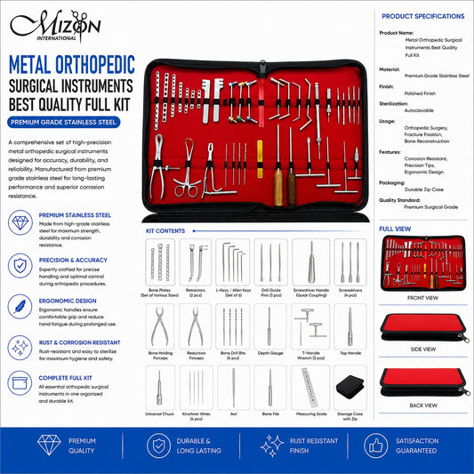 Comprehensive Orthopedic Surgical Instrument Kit – Premium Stainless Steel Bone Plating & Fracture Fixation Set
