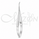 Mizon International Ophthalmic Surgery Scissors featuring fine precision blades, surgical-grade stainless steel construction, ergonomic handling, and professional design for delicate ophthalmic procedures.