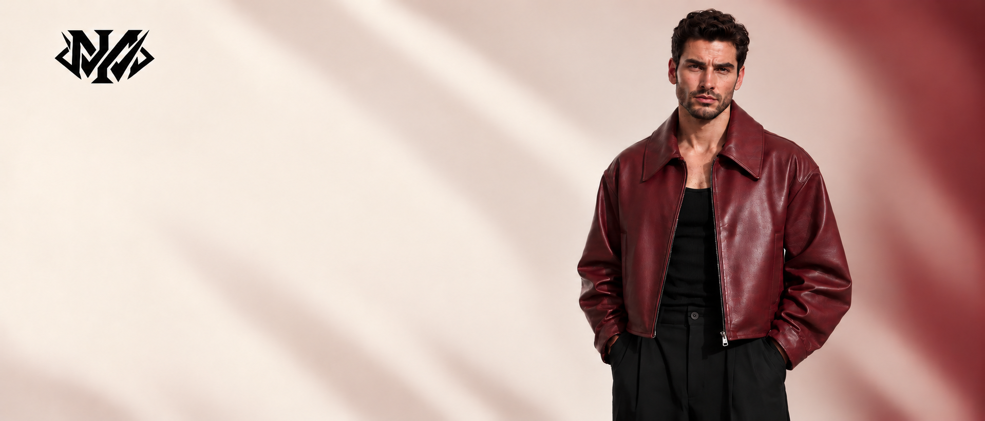Burgundy Jacket Editorial Banner